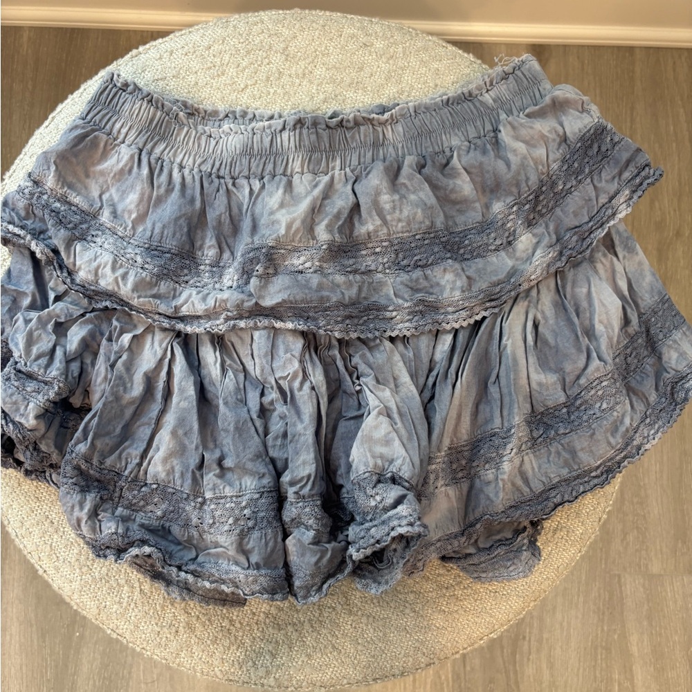 LoveShackFancy Light Blue Skirt